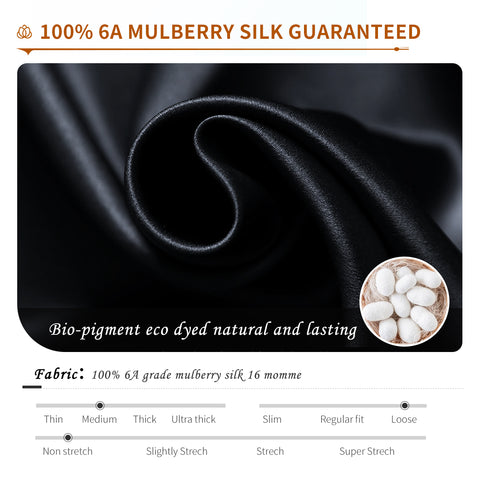 Nocturne Luxe Series Men's Short Sleeve Silk Pajama Set - 19 Momme 100% Mulberry Silk Casual Loungewear