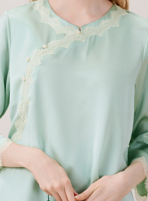Vintage Chinese Style Silk Pajama Suit