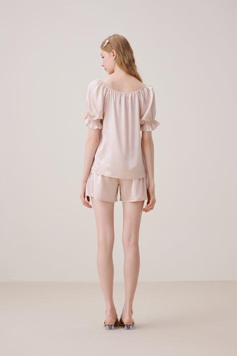 Vanilla Ice 100% Mulberry Silk Short Pajama Set Cami and Shorts, Silk PJ Romper