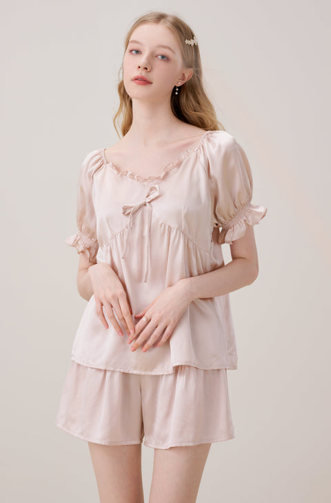 Vanilla Ice 100% Mulberry Silk Short Pajama Set Cami and Shorts, Silk PJ Romper