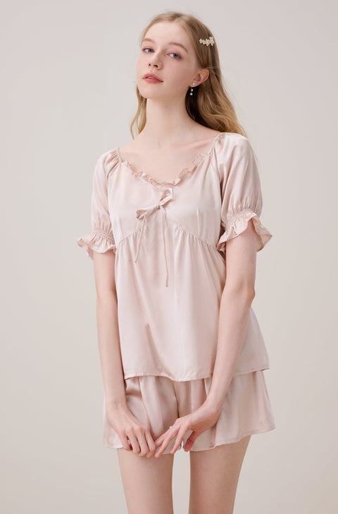Vanilla Ice 100% Mulberry Silk Short Pajama Set Cami and Shorts, Silk PJ Romper