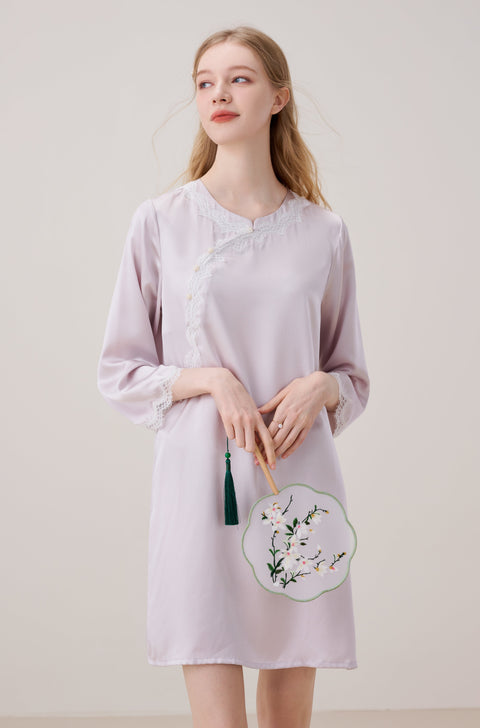 Camisón de seda estilo chino vintage