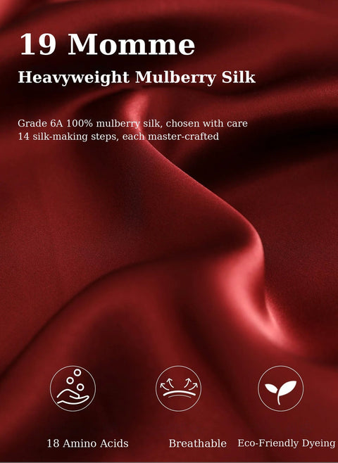 19 Momme Heavyweight Mulberry Silk Fabric - Grade 6A, Breathable, Eco-Friendly Dyeing