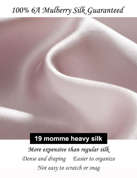Camisón de Seda Lavanda Almohadillas Desmontables para el Pecho