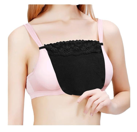 Camisole-Abdeckung aus Seidenspitze, BH-Einsatz, einteilig, abnehmbare Brustabdeckung für Frauen, Anti-Peep-Clip-On-Schutz