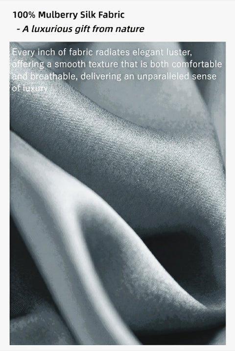 Tranquility Series Women's Silk Pajamas Set 100% Mulberry Silk Solid Colors Button Front 2 Piece Silk PJ Set