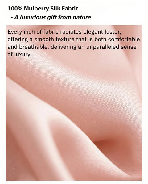 Tranquility Series Women's Silk Pajamas Set 100% Mulberry Silk Solid Colors Button Front 2 Piece Silk PJ Set