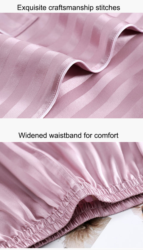 Classic Striped Silk Jacquard Pajama Set