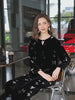 Women's black Silk Velvet butterfly pajama set video
